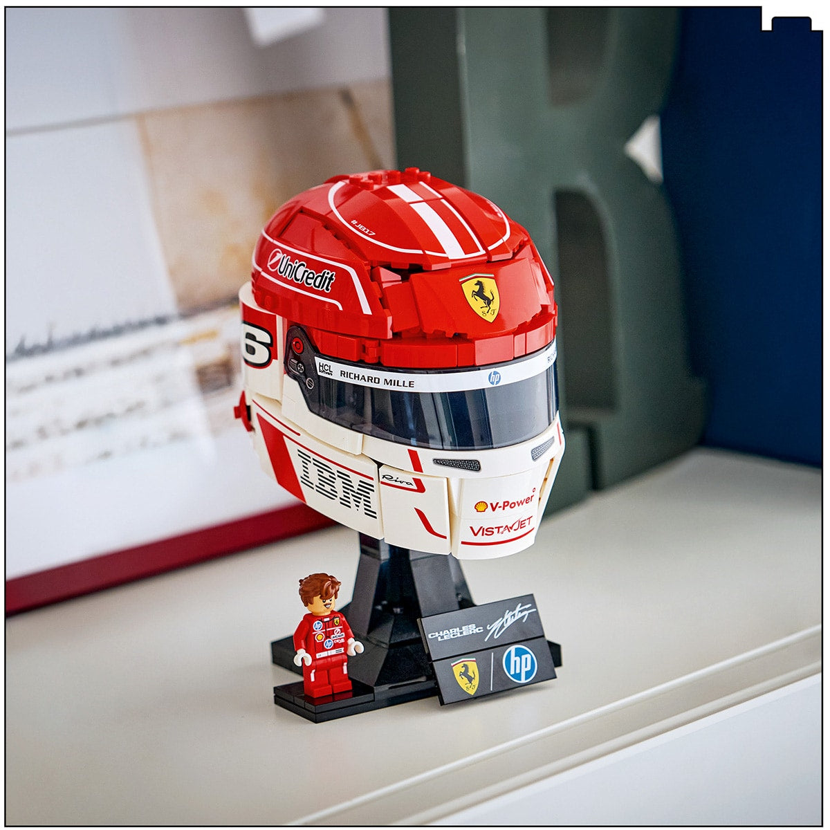 Đồ Chơi Lắp Ráp Mũ Bảo Hiểm Charles Leclerc Đội Scuderia Ferrari HP LEGO EDITIONS VEHICLES 43014