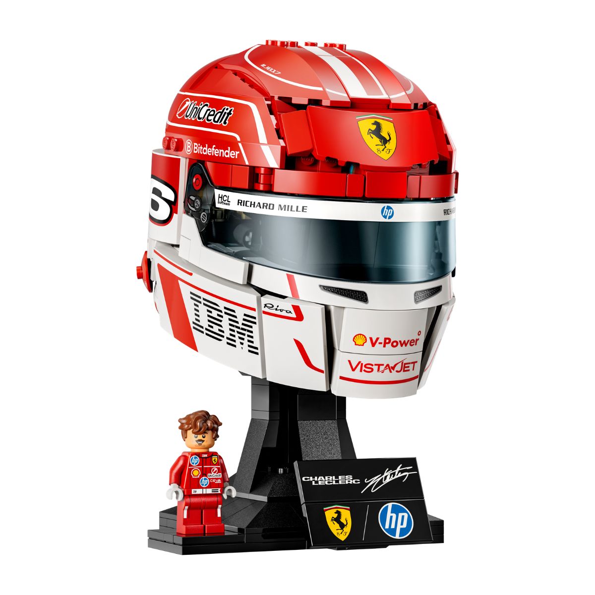 Đồ Chơi Lắp Ráp Mũ Bảo Hiểm Charles Leclerc Đội Scuderia Ferrari HP LEGO EDITIONS VEHICLES 43014