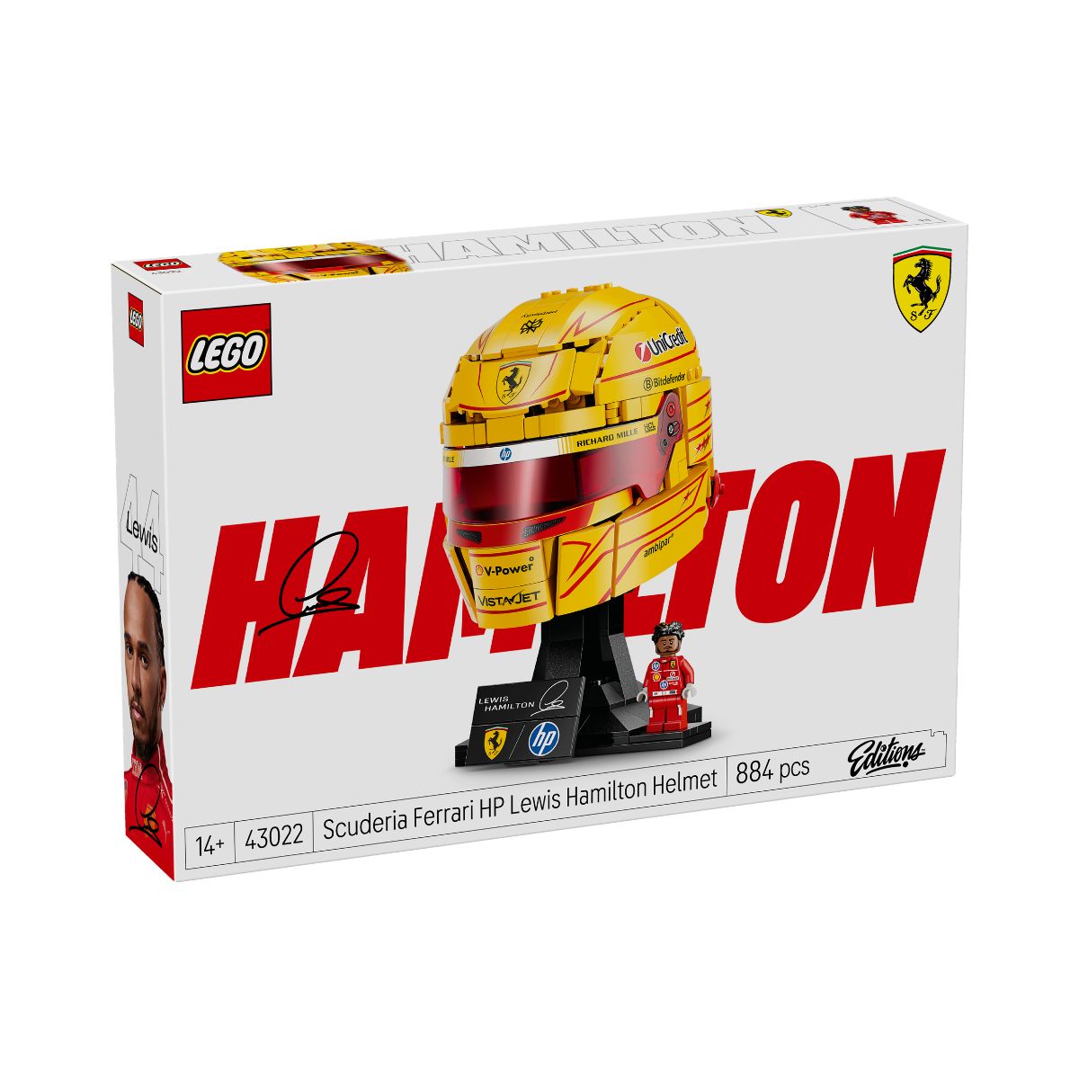 Đồ Chơi Mũ Bảo Hiểm Lewis Hamilton Đội Scuderia Ferrari HP LEGO EDITIONS VEHICLES 43022