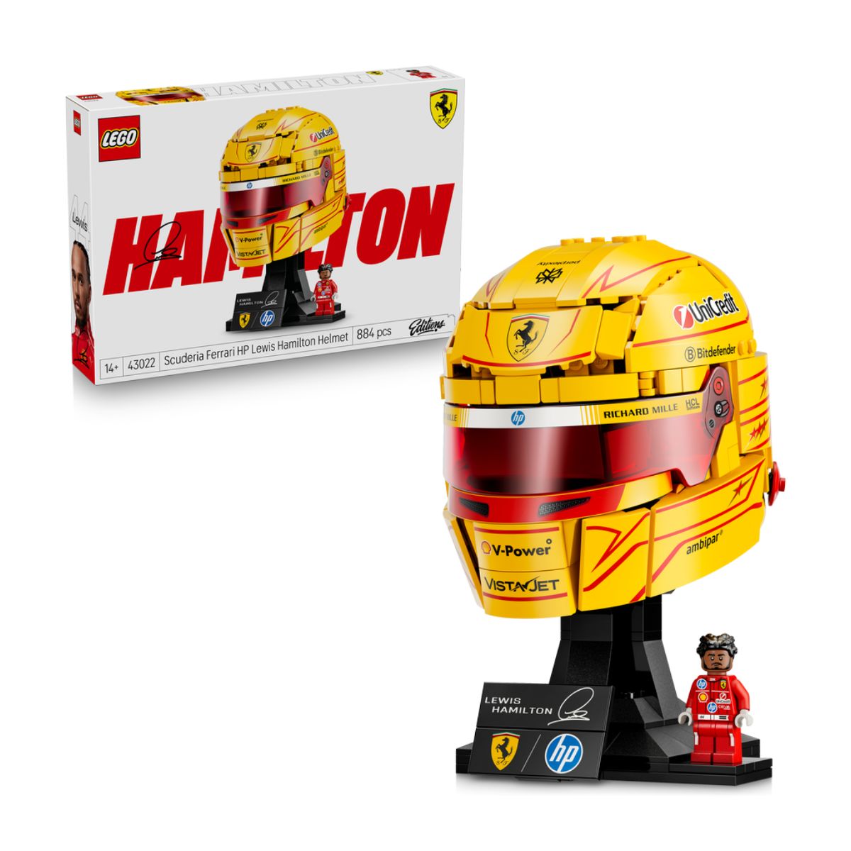 Đồ Chơi Mũ Bảo Hiểm Lewis Hamilton Đội Scuderia Ferrari HP LEGO EDITIONS VEHICLES 43022