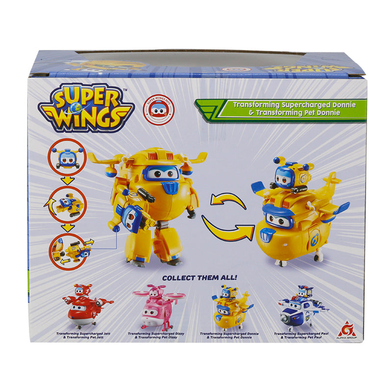 Robot Biến hình Cỡ lớn Donnie Xây dựng và thú cưng Donnie SUPERWINGS YW750942