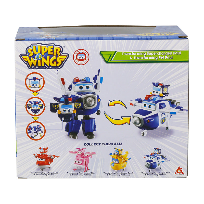 Robot Biến hình Cỡ lớn Paul cảnh sát kết hợp thú cưng Paul
  SUPERWINGS YW750945
