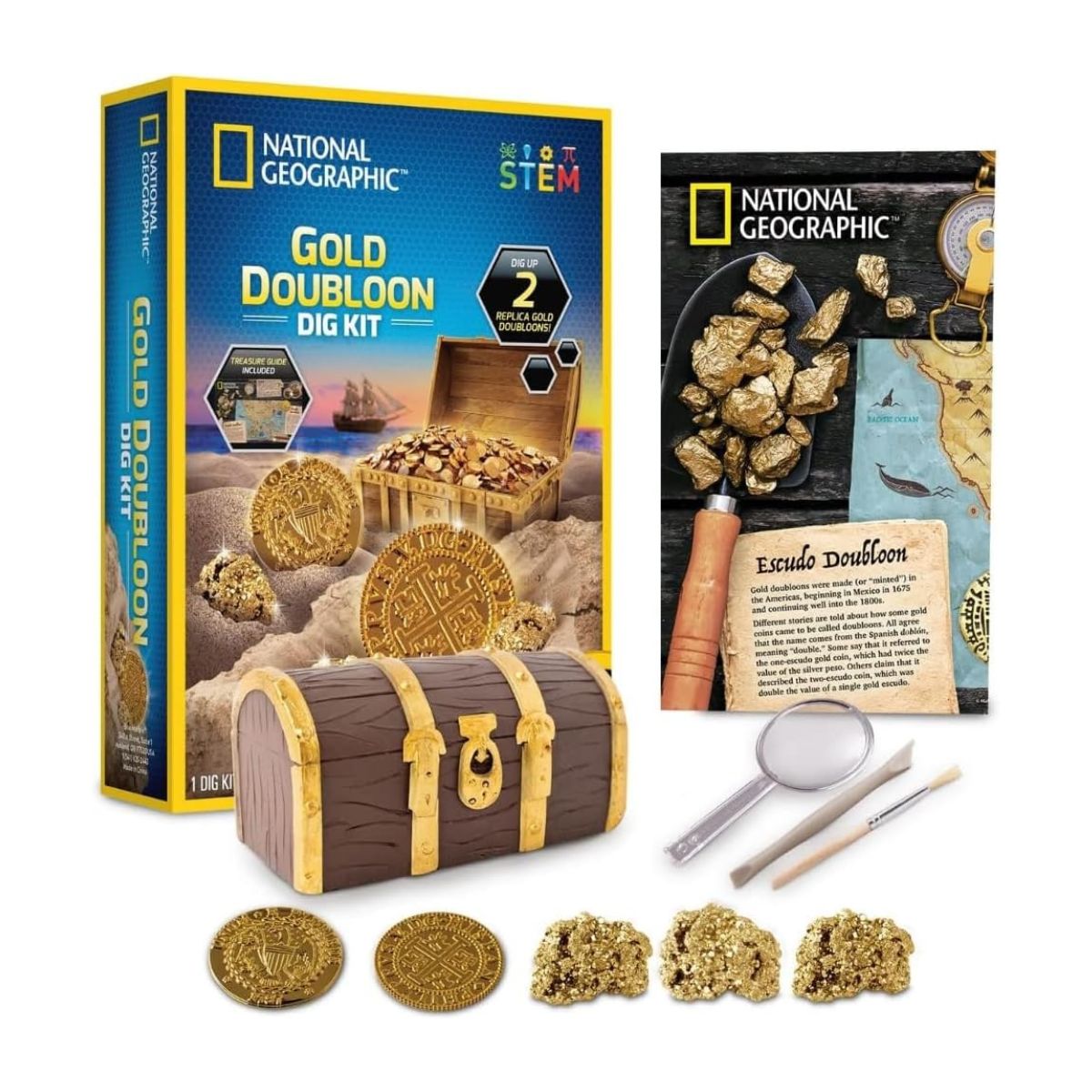 Đồ Chơi Nat Geo Bộ Khai Quật Kho Báu Vàng STEAM RTNGDOUBDIG