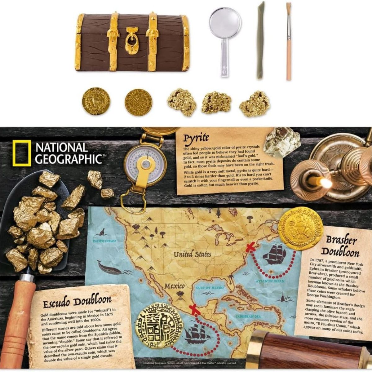 Đồ Chơi Nat Geo Bộ Khai Quật Kho Báu Vàng STEAM RTNGDOUBDIG