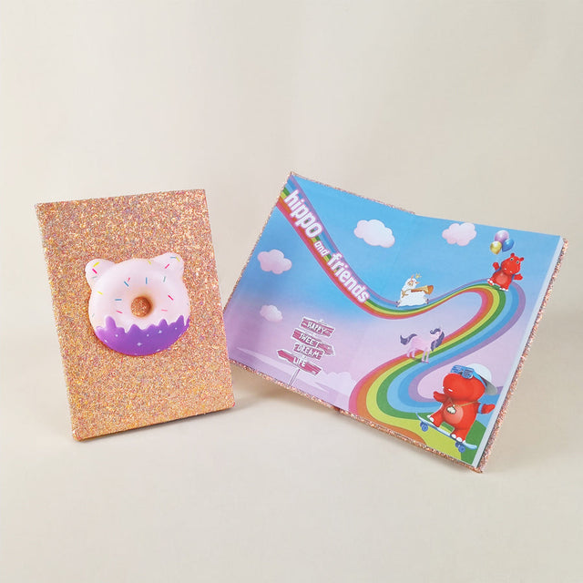 bo-do-dung-van-phong-pham-glittery-donut-hong-clever-hippo-nb1202-pink-03