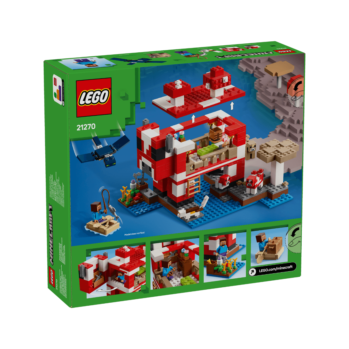Đồ Chơi Lắp Ráp Ngôi Nhà Của Những Chú Bò Nấm LEGO MINECRAFT 21270