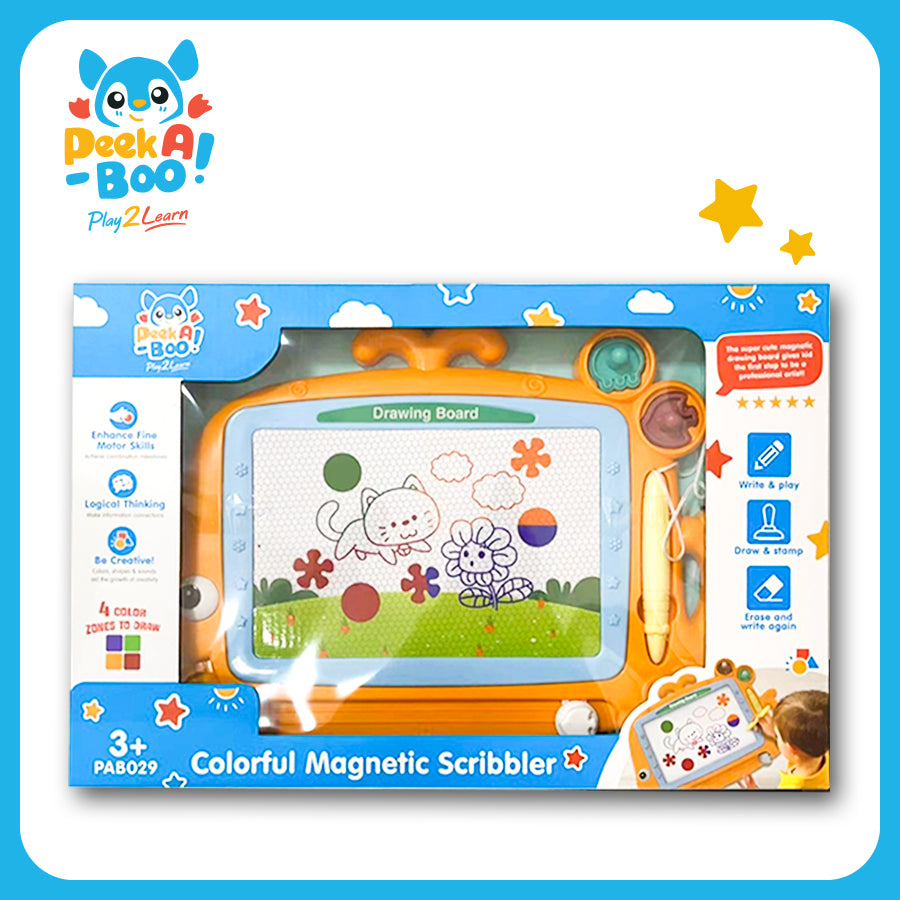 Đồ chơi bảng vẽ nam châm cho bé - Cá voi cam đáng yêu PEEK A BOO PAB029