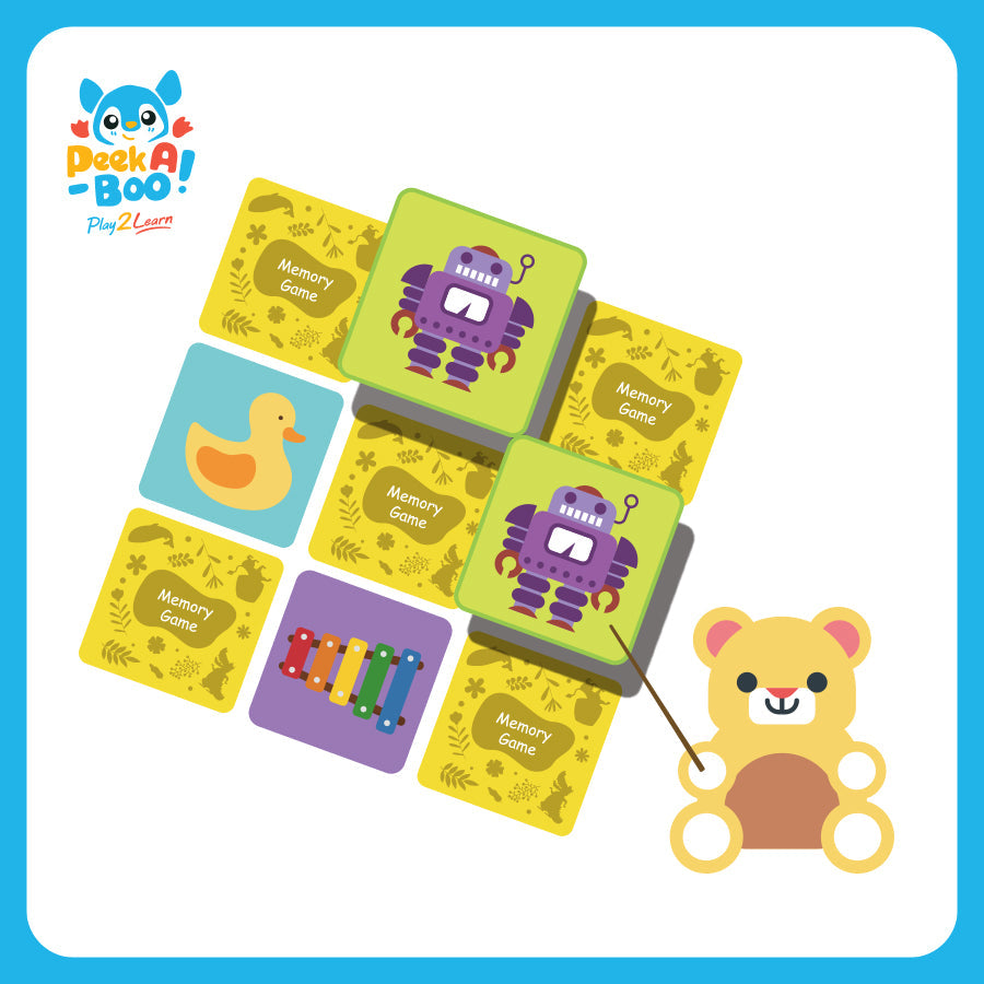 Bộ đồ chơi trí nhớ cho bé – Thế giới đại dương và đồ chơi PEEK A BOO PAB040M