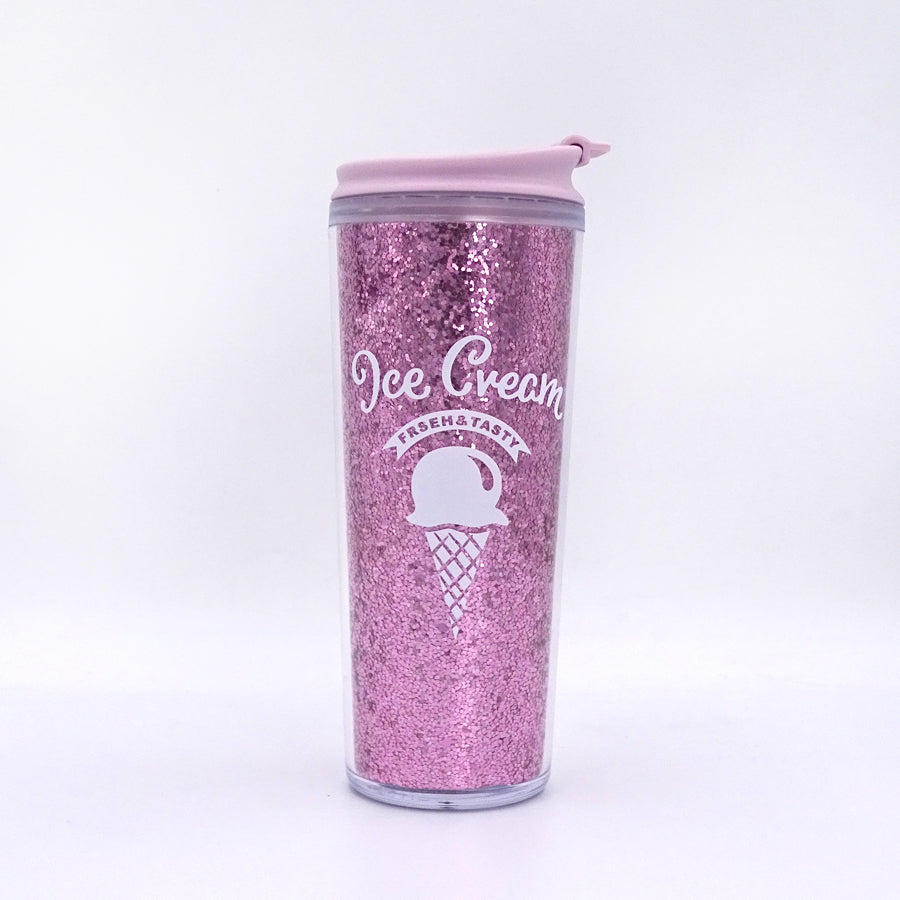 Ly Nhựa Sparkle Ice Cream Hồng CLEVER CUP PCUP02/PINK