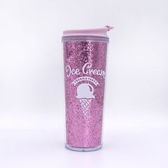 Ly Nhựa Sparkle Ice Cream Hồng CLEVER CUP PCUP02/PINK