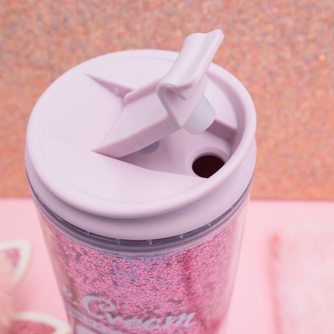 Ly Nhựa Sparkle Ice Cream Hồng CLEVER CUP PCUP02/PINK