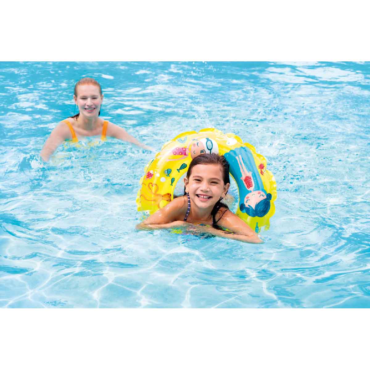 Phao Bơi Tròn Màu Vàng Đường Kính 61cm INTEX 59242