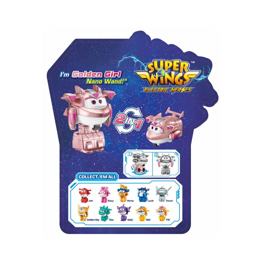 Robot Biến Hình Cỡ Nhỏ Golden Nhiệm Màu SUPERWINGS YW780033