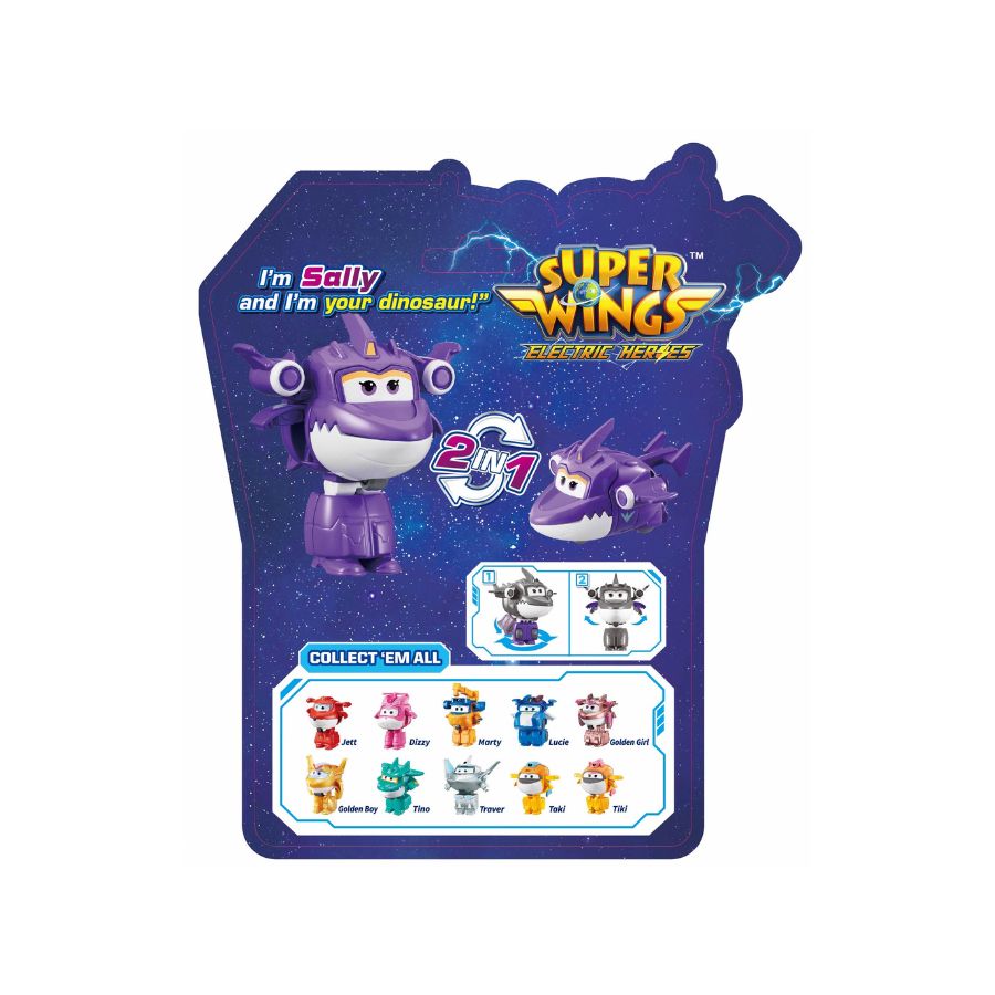 Robot Biến Hình Cỡ Nhỏ Khủng Long Lốc Xoáy Sally SUPERWINGS YW780064
