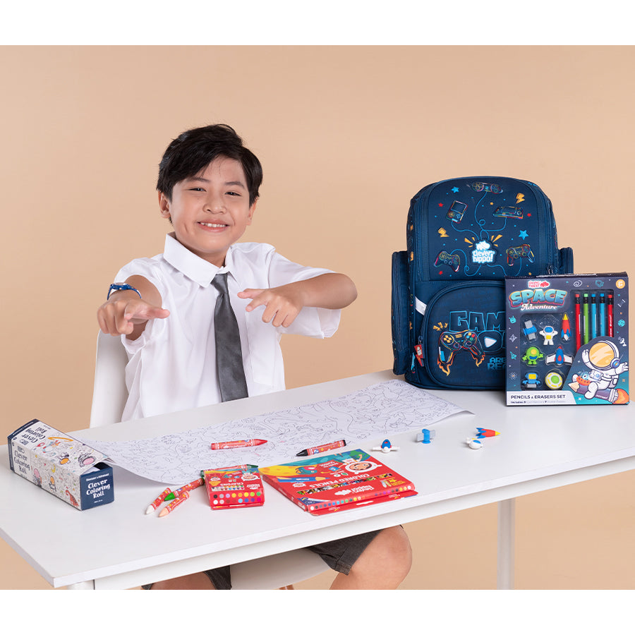 Sách Tô Màu Dạng Cuộn Dinosaur & Astronaut CLEVERHIPPO CR02