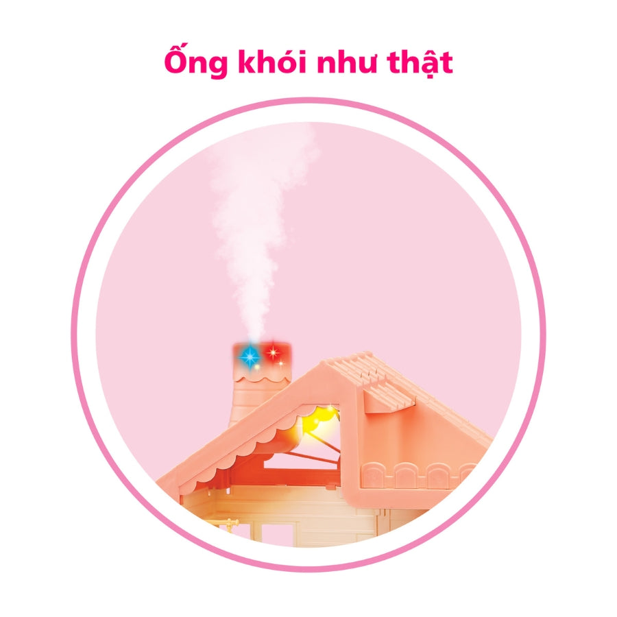 Bộ Ngôi Nhà Búp Bê Khổng Lồ Có Ống Khói SWEET HEART SH668-39A