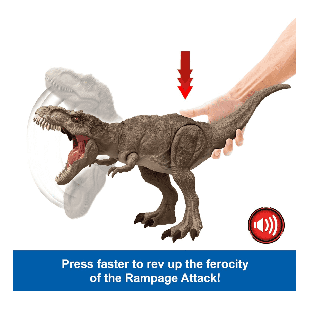 Mô Hình Siêu Khủng Long Bạo Chúa T-Rex Có Âm Thanh JURASSIC WORLD MATTEL HXF53