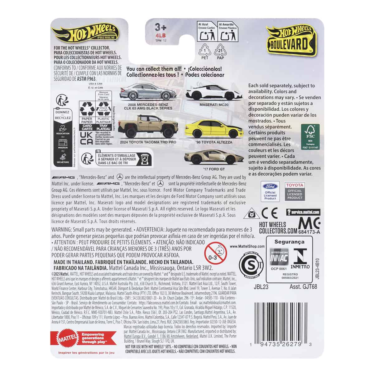 Đồ Chơi Mô Hình Siêu Xe Boulevard - 98 Toyota Altezza HOT WHEELS GJT68