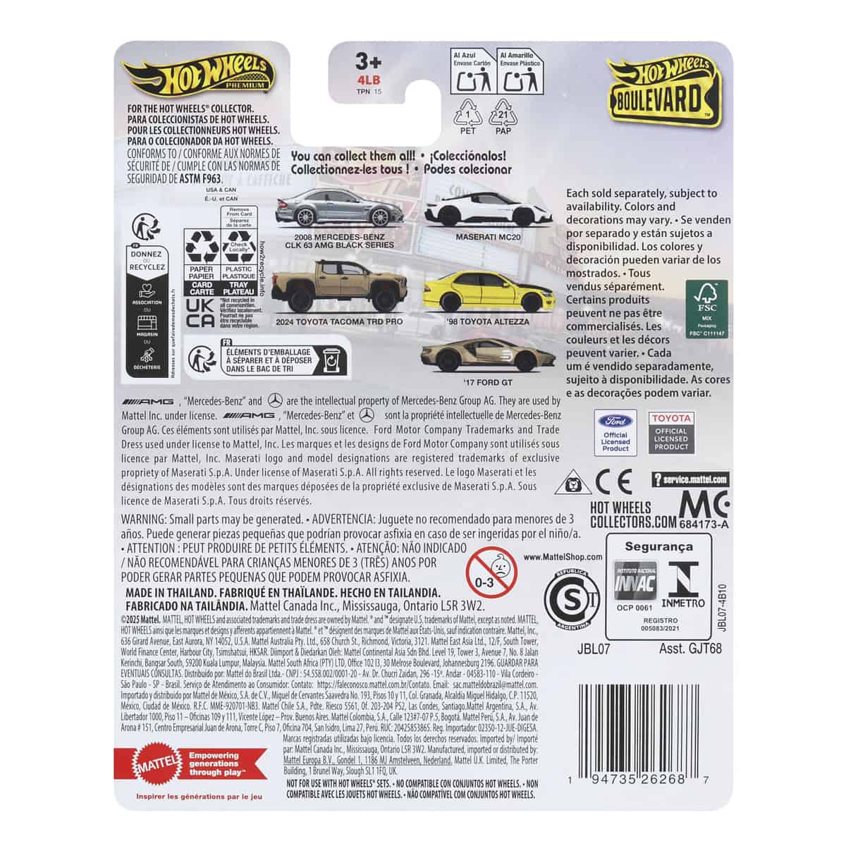 Đồ Chơi Mô Hình Siêu Xe Boulevard - Mercedes Benz Clk 63 Amg Black Series HOT WHEELS GJT68