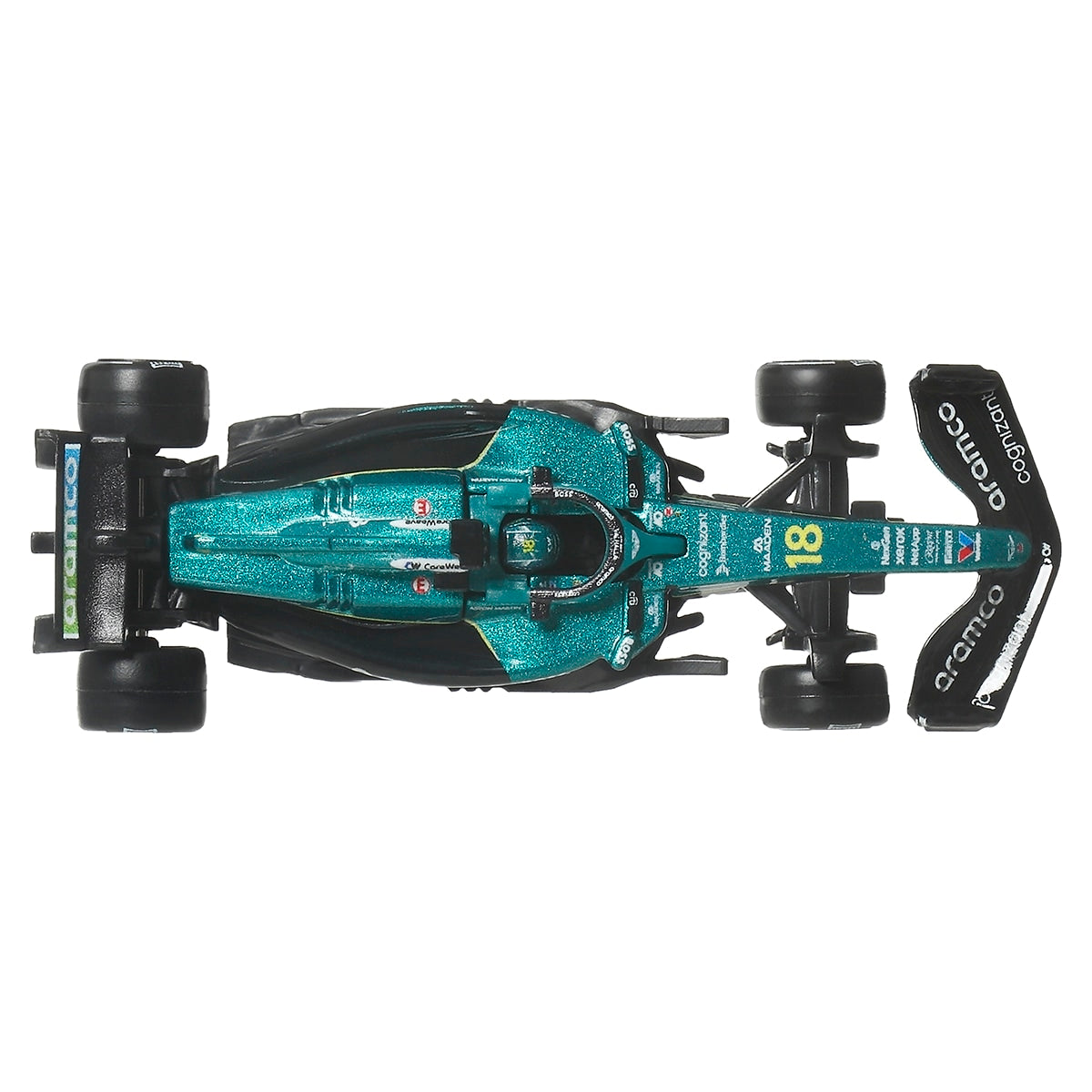 Đồ Chơi Siêu Xe Đua F1 Race Team Aston Martin - Tay Đua Số 18 HOT WHEELS JKD87/HRV11