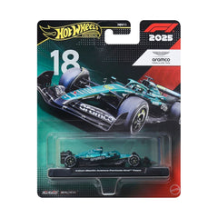 Đồ Chơi Siêu Xe Đua F1 Race Team Aston Martin - Tay Đua Số 18 HOT WHEELS JKD87/HRV11
