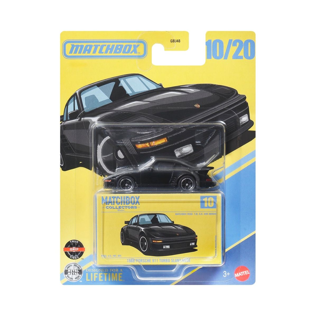 Đồ Chơi Siêu Xe Collector Hạng Sang Porsche 911 Turbo Slantnose 1988 MATCHBOX GBJ48