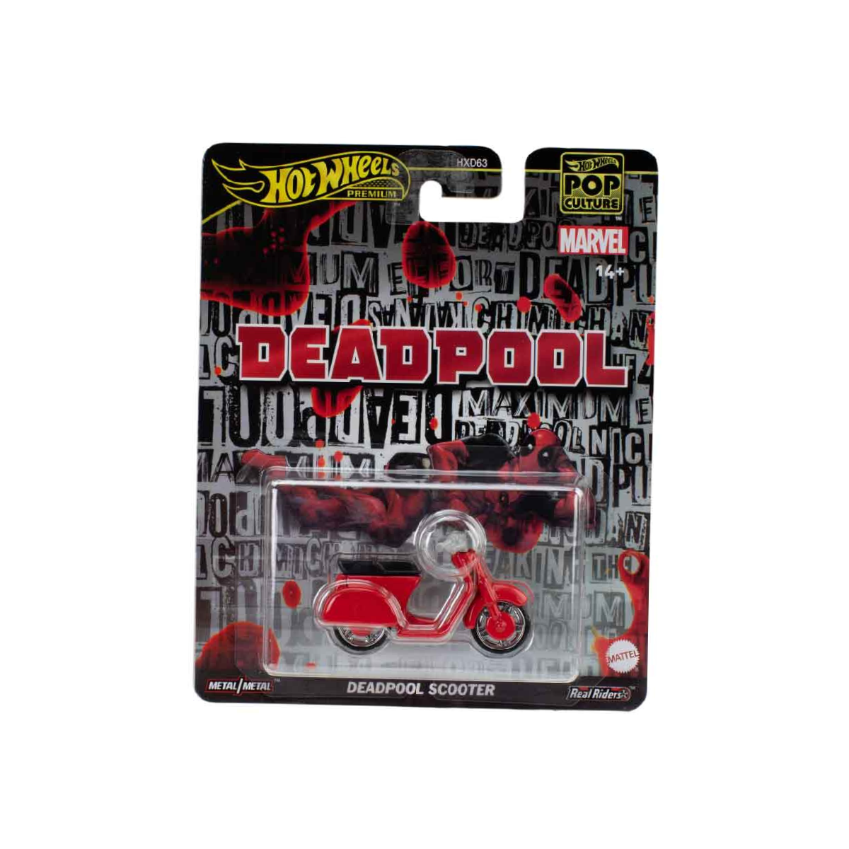 Đồ Chơi Mô Hình Siêu Xe Pop Culture - Deadpool Scooter HOT WHEELS JBL70/HXD63