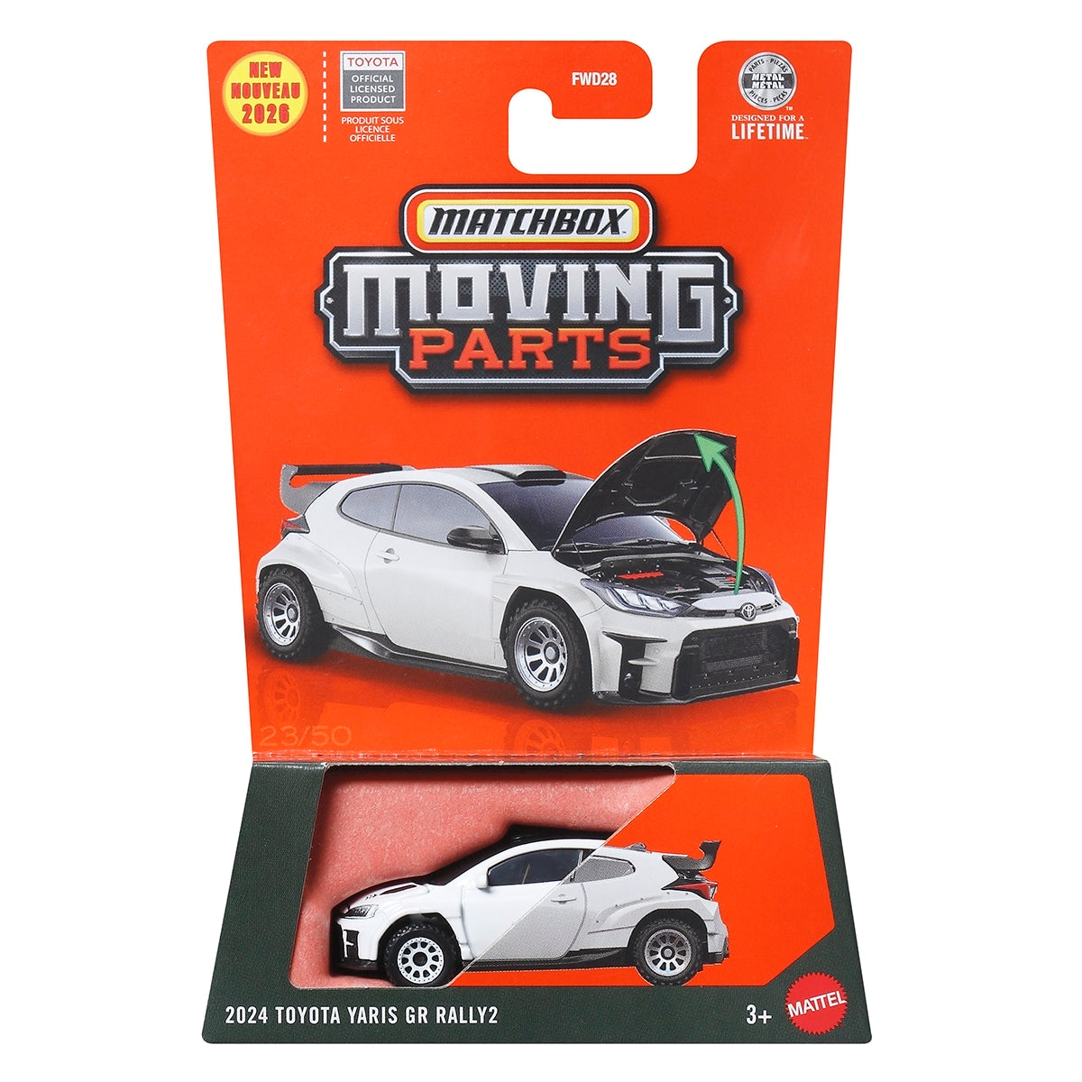 Đồ Chơi Siêu Xe Đua Rally Toyota Yaris GR Rally2 2024 MATCHBOX JHV36/FWD28