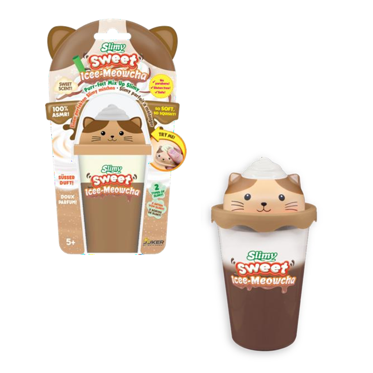 Đồ Chơi Slimy Cà Phê Icee–Meowcha Với Squishy Mèo Nâu Dễ Thương SLIMY 33529A
