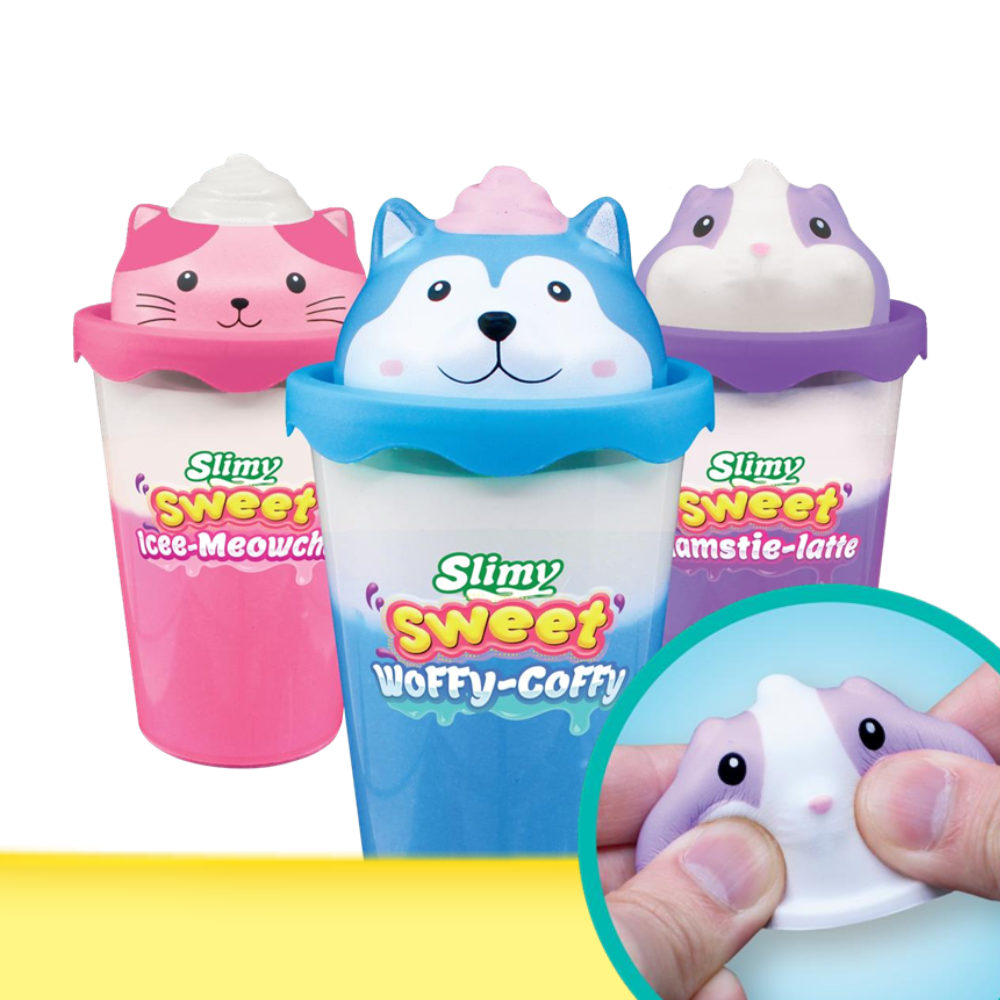 Slimy cà phê Woffy - Coffy với Squishy xanh dương dẻo mới lạ SLIMY 33529