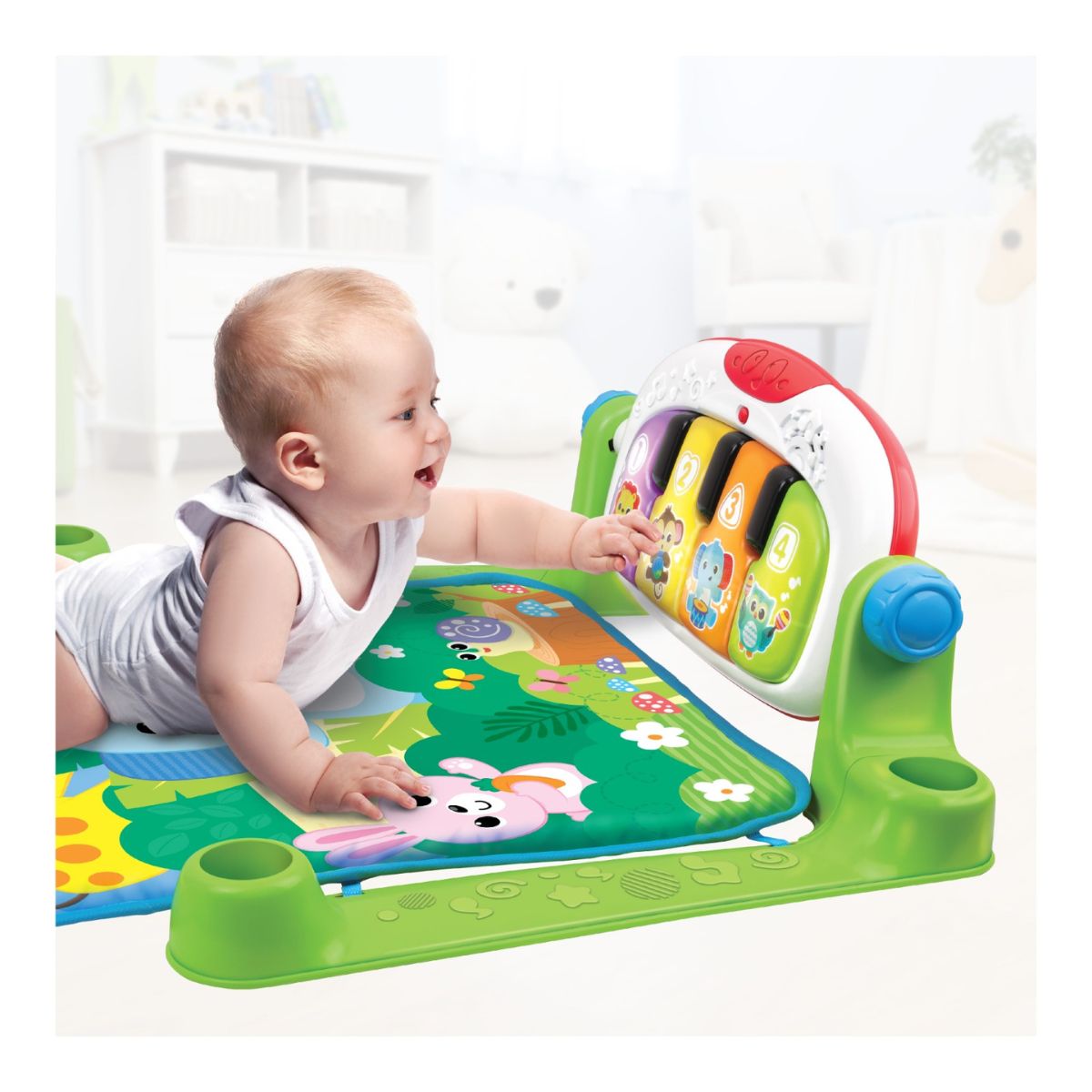 Đồ Chơi Thảm Chơi Âm Nhạc Bạn Thú Rừng Xanh PEEK A BOO 240102