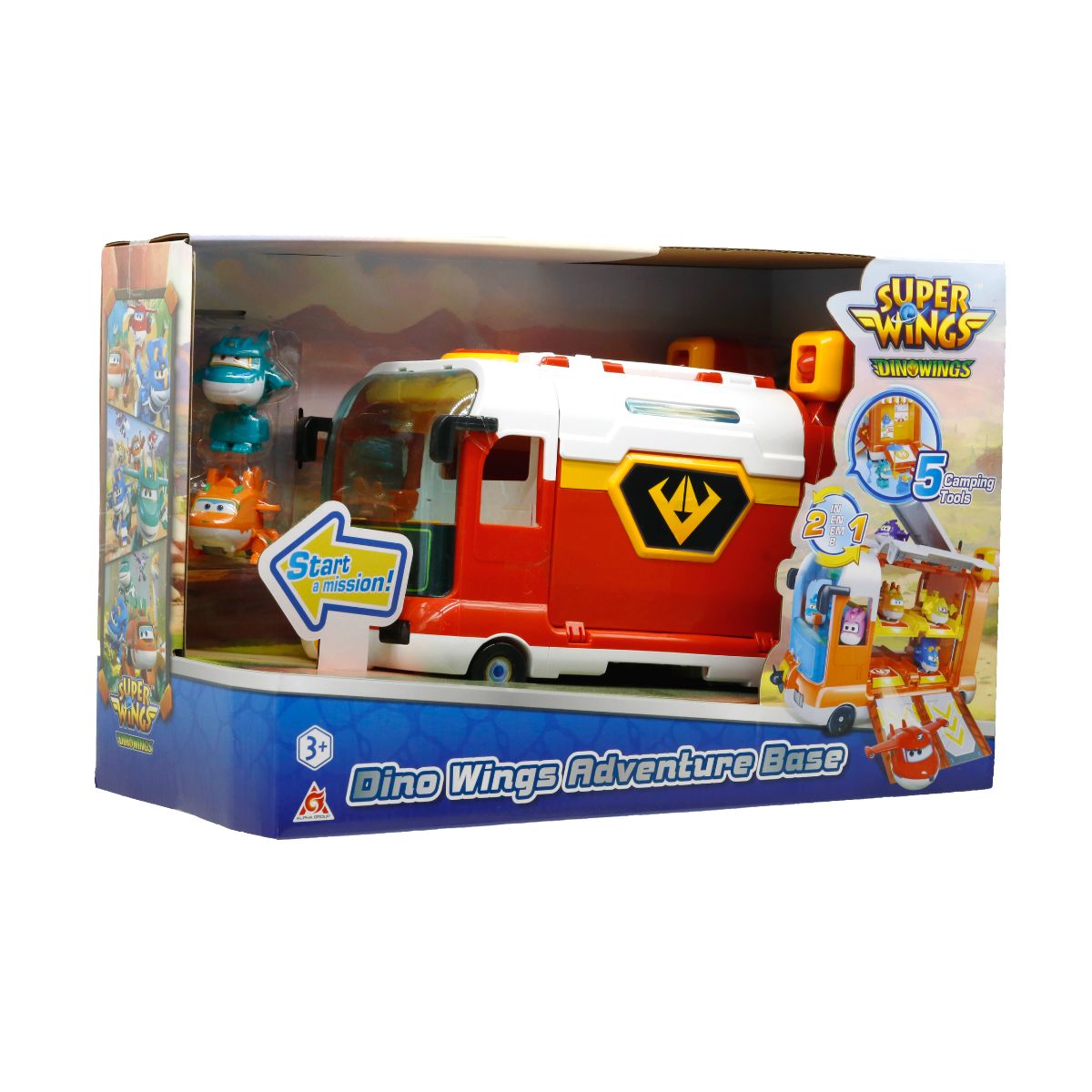 Trạm Căn Cứ Khủng Long DinoWings Đi Kèm 2 Robot Biến Hình SUPERWINGS EU790880