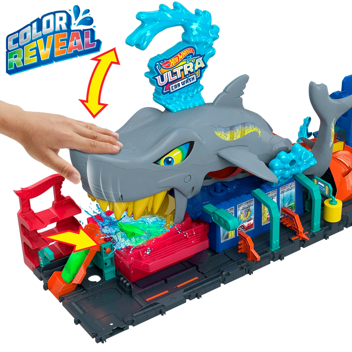 Đồ Chơi Trạm Rửa Xe Cá Mập Khổng Lồ HOT WHEELS HTN82