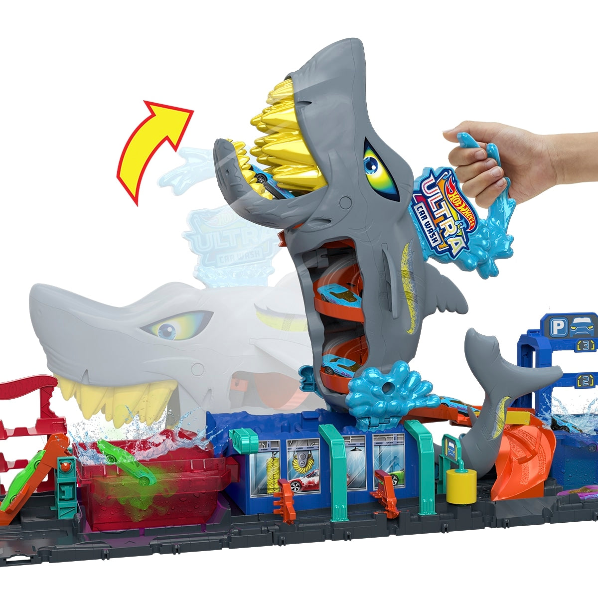 Đồ Chơi Trạm Rửa Xe Cá Mập Khổng Lồ HOT WHEELS HTN82