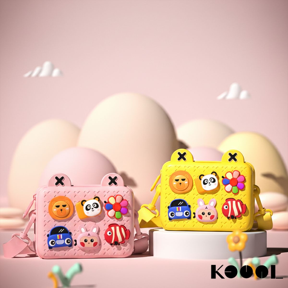 Túi Đeo Chéo Kèm Charm KOOOL Vàng K10/YELLOW