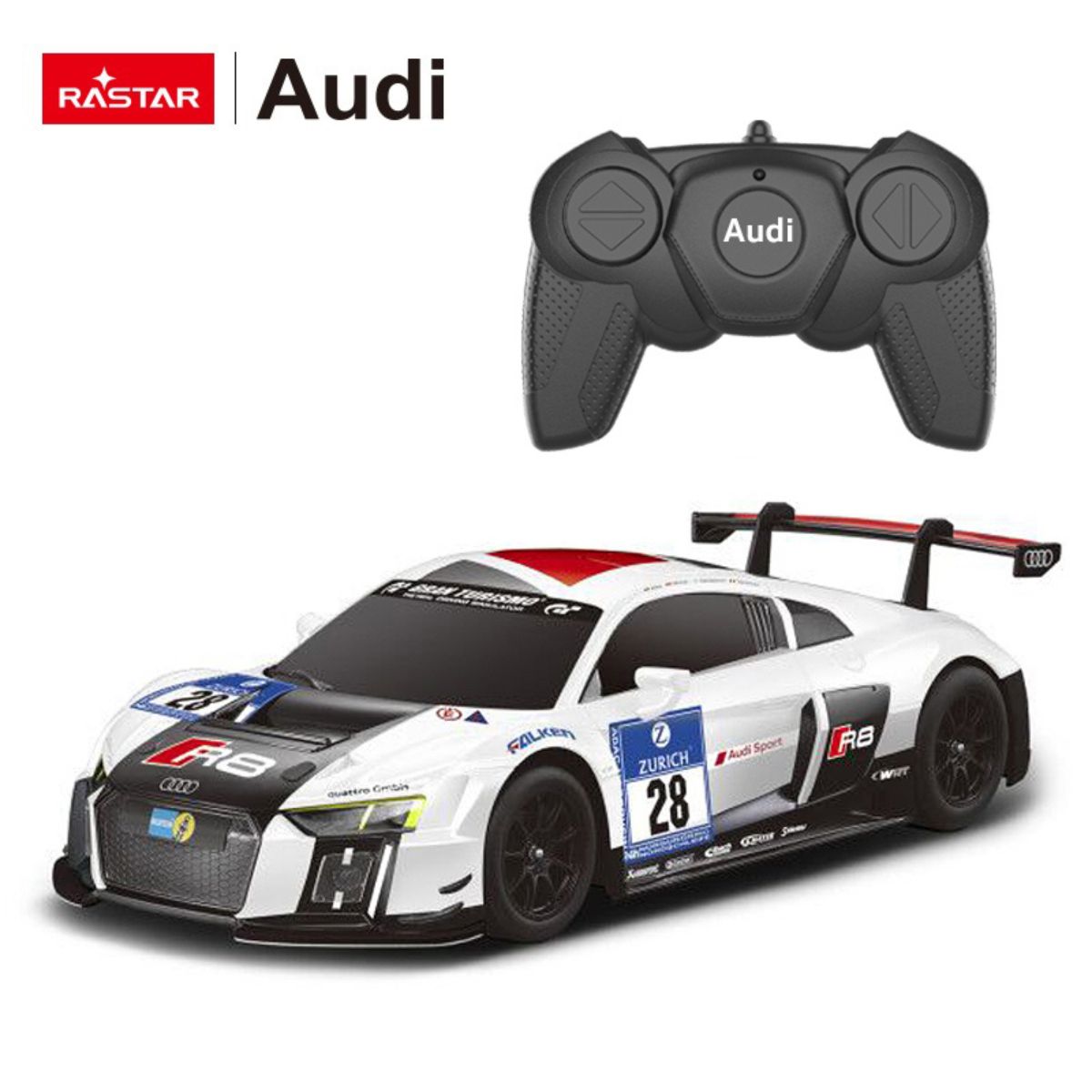 Đồ Chơi Xe Audi R8 LMS Performance Màu Trắng RASTAR R59300-WHI
