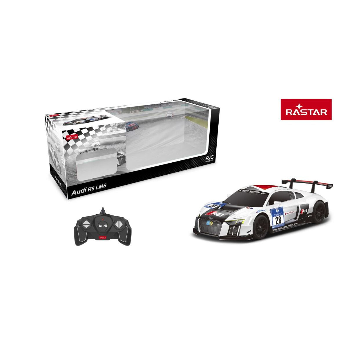 Đồ Chơi Xe Audi R8 LMS Performance Màu Trắng RASTAR R59300-WHI