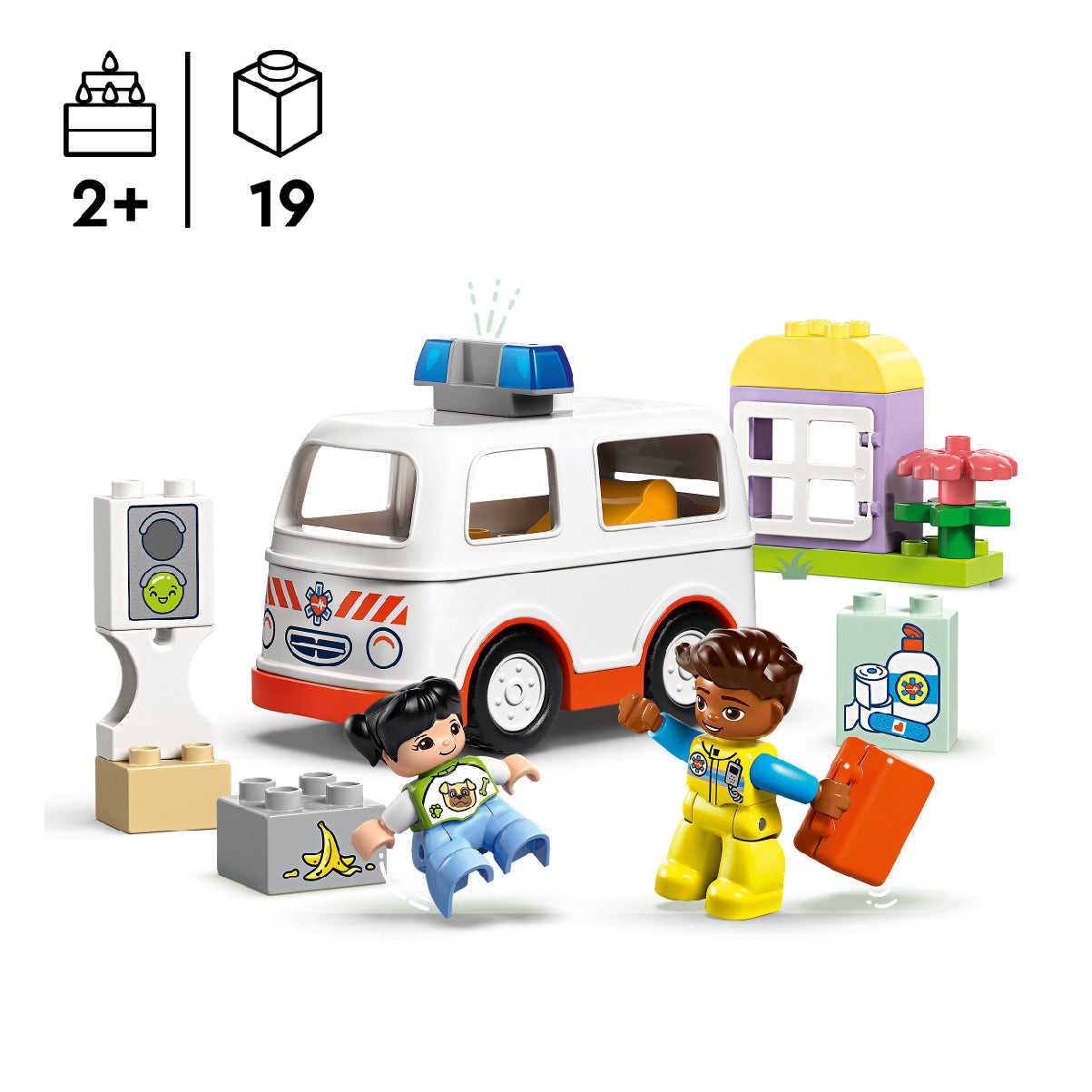 Đồ Chơi Lắp Ráp Xe Cứu Thương & Tài Xế LEGO DUPLO 10447