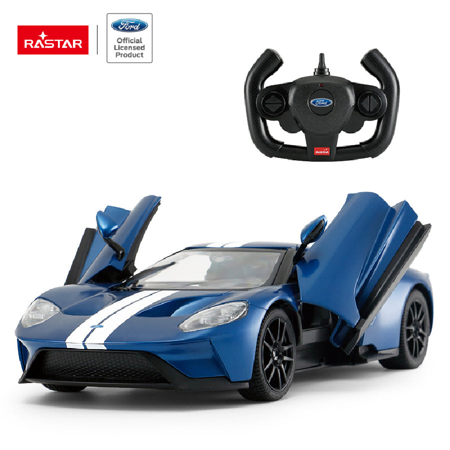 Xe điều khiển 1:14 Ford GT có thể mở cửa Xanh dương RASTAR R78100