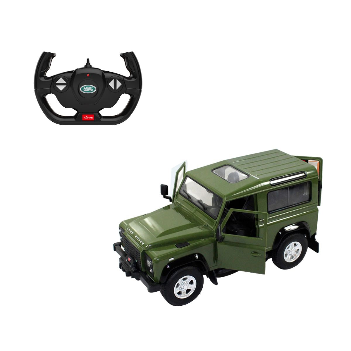 Xe Điều Khiển 1:14 Land Rover Defender Mở Được Cửa Xanh Lá RASTAR R78400