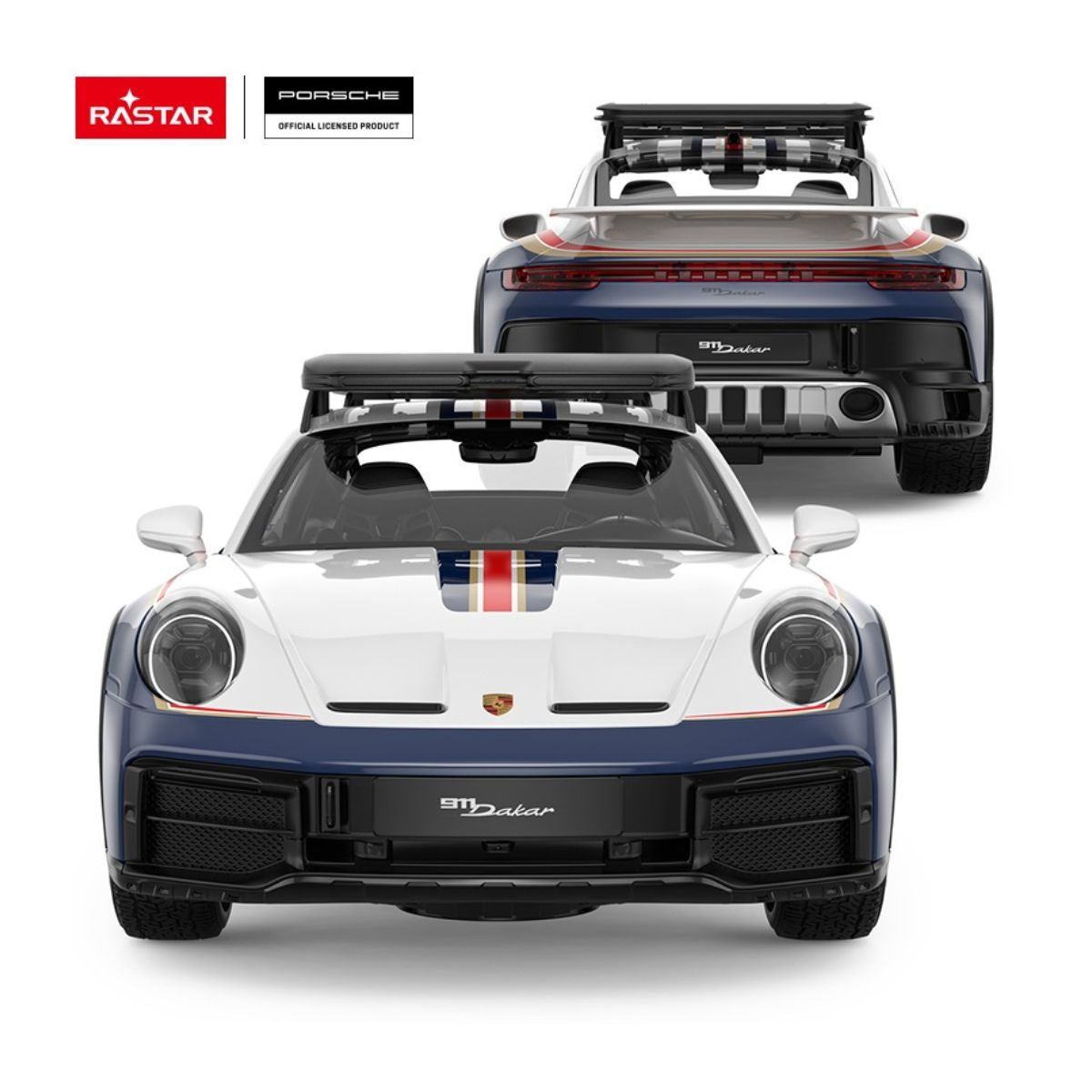 Đồ Chơi Xe Điều Khiển 1:14 Porsche 911 Dakar Performance Mở Được Cửa Xanh Dương RASTAR R10131