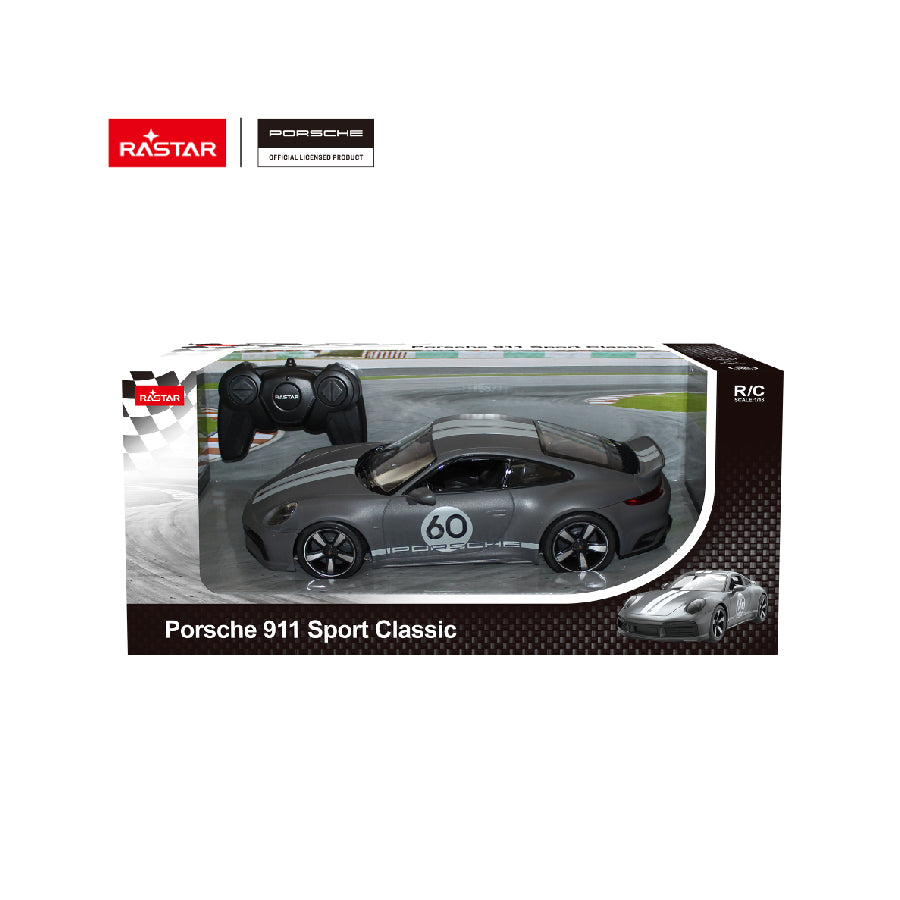 Xe điều khiển 1:16 Porsche 911 Sport Classic Xám RASTAR R94900