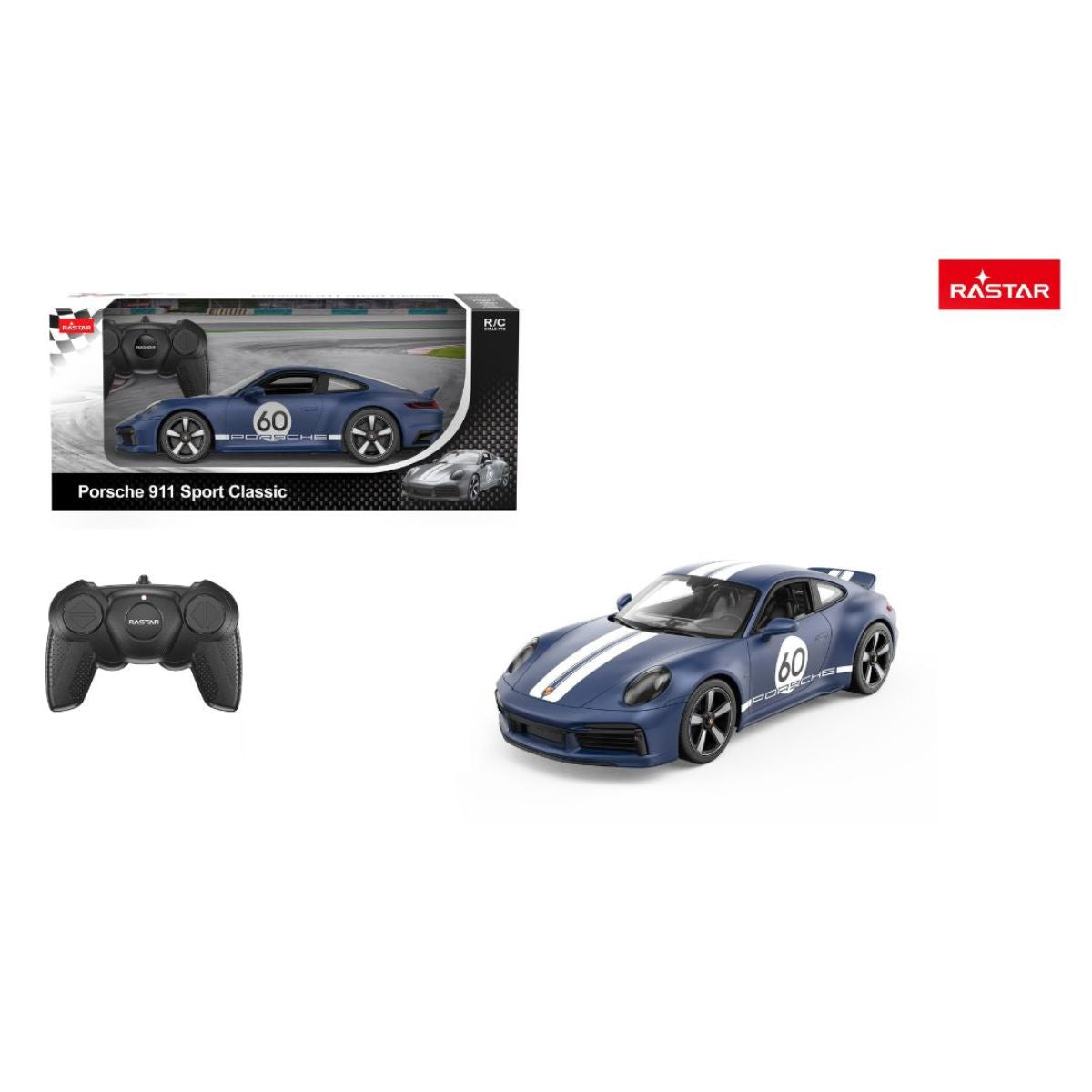 Đồ Chơi Xe Điều Khiển 1:16 Porsche 911 Sport Classic Xanh RASTAR R94900