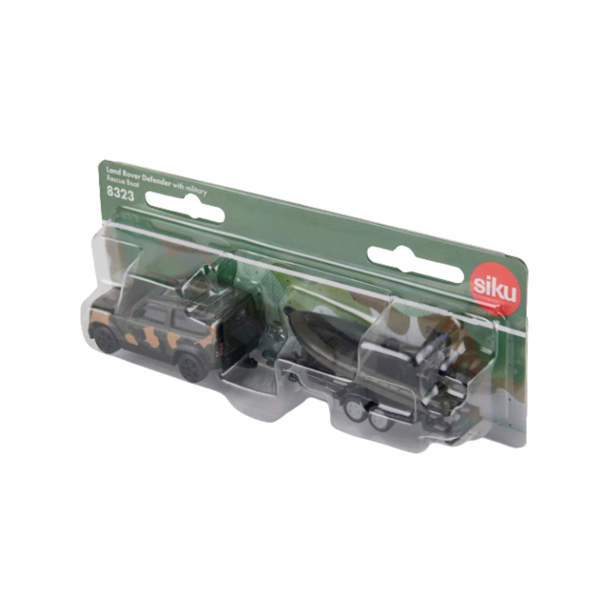 Đồ Chơi Mô Hình Xe Land Rover Defender Chở Thuyền SIKU 8323