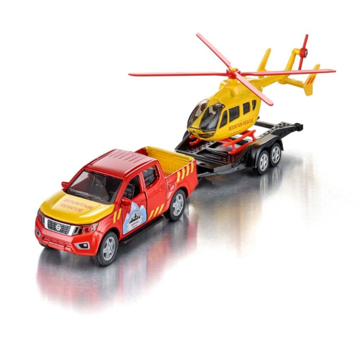Đồ Chơi Xe Nissan Navara Chở Trực Thăng Cứu Hộ SIKU 2570