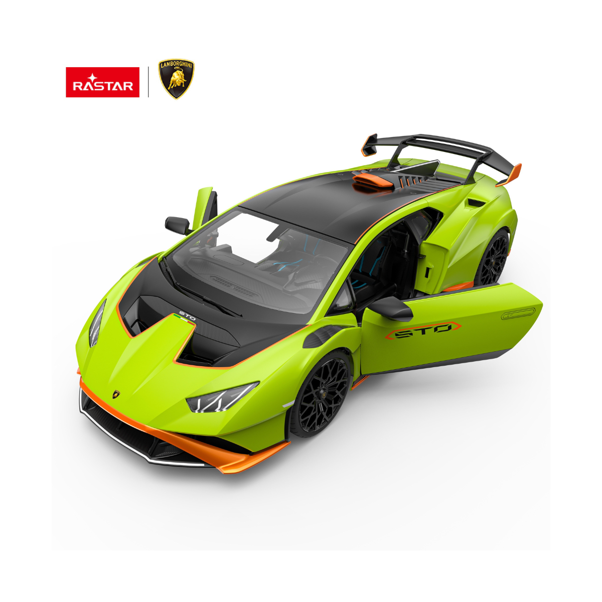 Xe R/C 1:14 Lamborghini Huracan Sto Mở Cửa Bằng Tay Xanh Lá RASTAR R98700-GRN