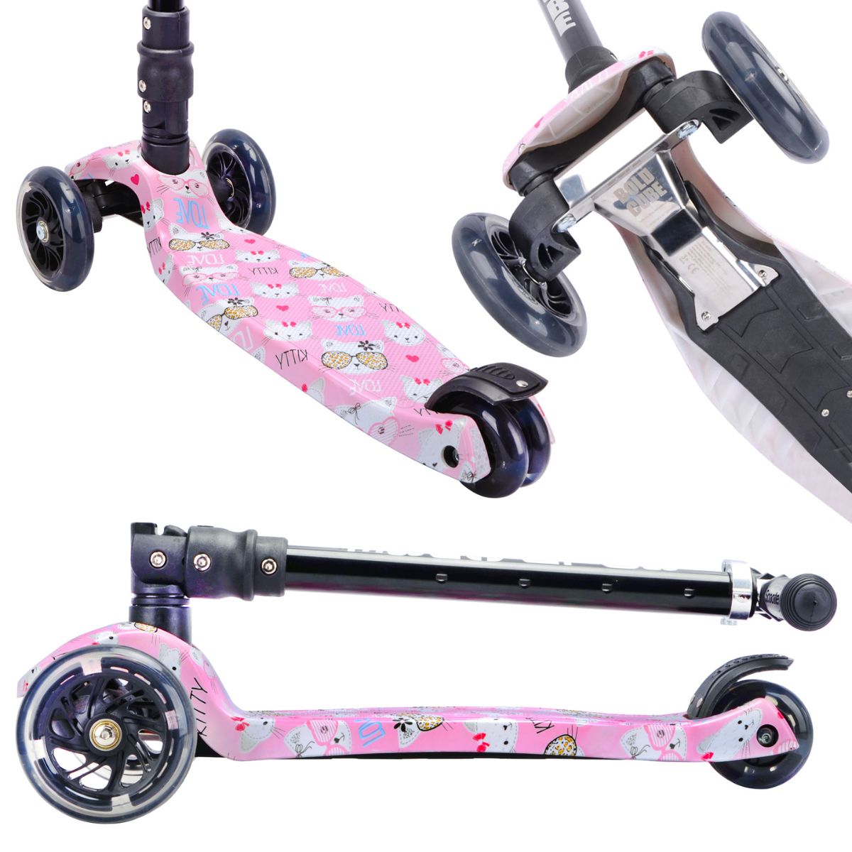 Xe Scooter 3 Bánh Boldcube Lớn Họa Tiết Mèo Hồng SCOOTER SKY027