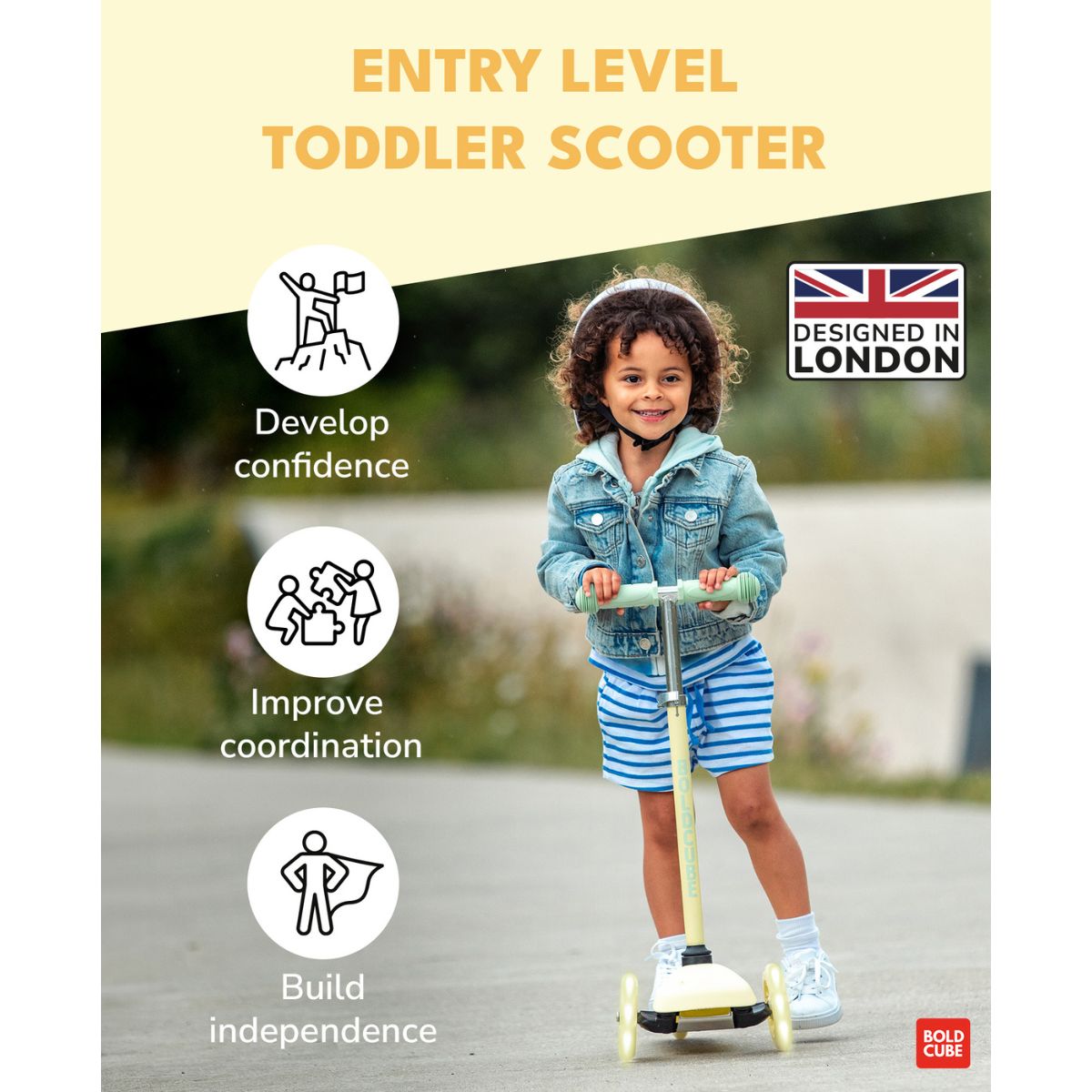 Xe Scooter 3 Bánh Boldcube Teeny Màu Vàng SCOOTER SKY005