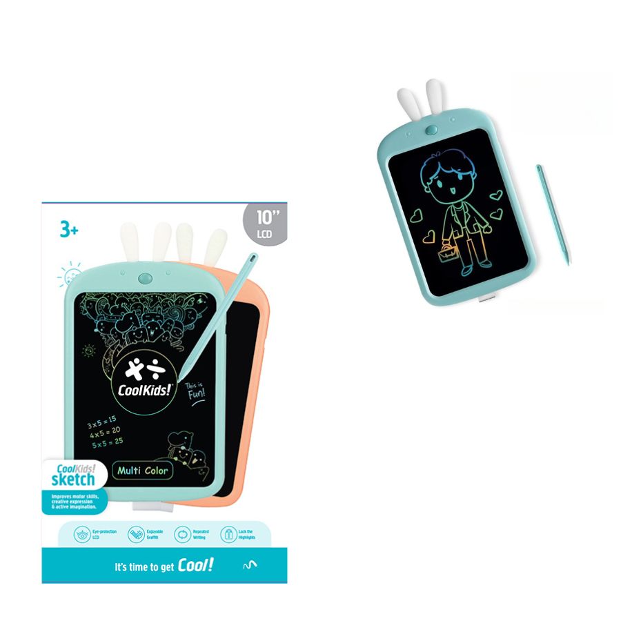 Bảng vẽ thông minh mực đa sắc 10 inch Thỏ con đáng yêu - Xanh COOLKIDS ZJ10-C